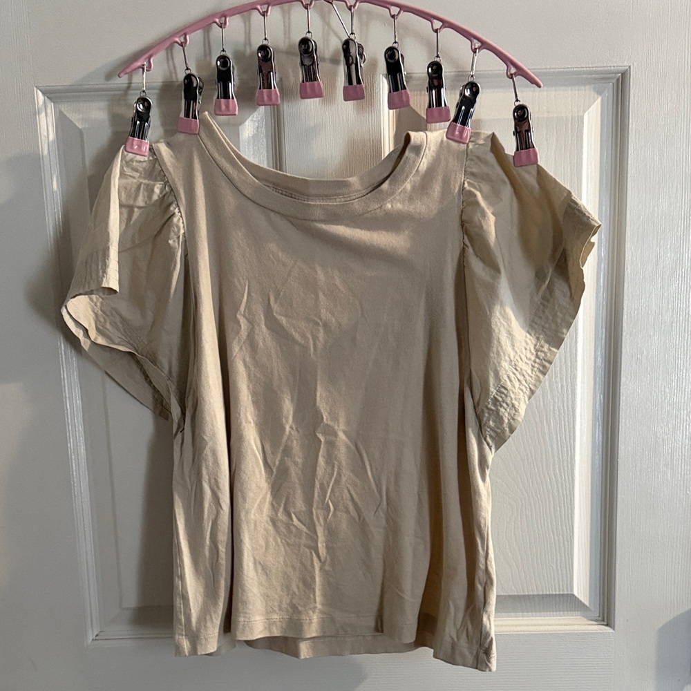Old Navy Women's Beige Short Sleeve Top